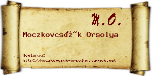 Moczkovcsák Orsolya névjegykártya